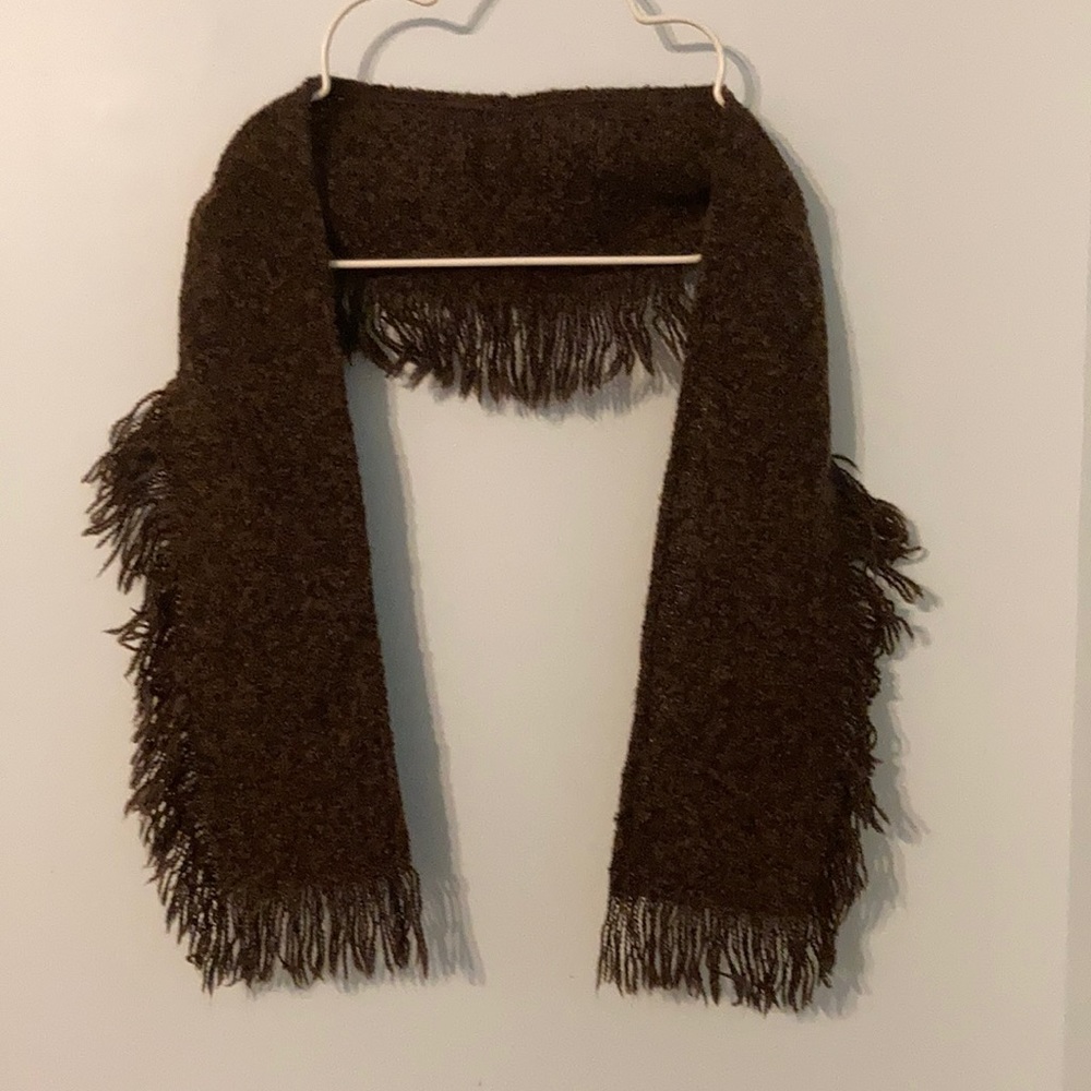 Handmade Brown Wool Irish Scarf